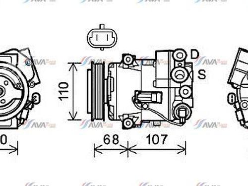 Used AC compressor OPEL ASTRA J (P10) 1.7 CDTI (68) (110 hp) 24972665
