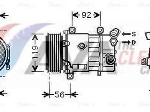 Used AC compressor PEUGEOT 207 CC (WD_) 1.6 HDi (112 hp) 32632646