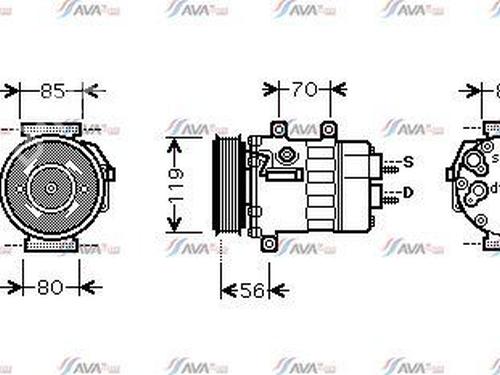 Used AC compressor CITROËN C8 (EA_, EB_) 2.0 HDi 135 (136 hp) 26537765