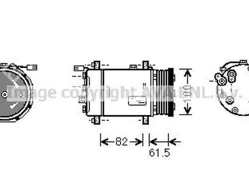 Used AC compressor AC compressor VW POLO (6N2) 1.4 TDI (75 hp) 19719981 19719981