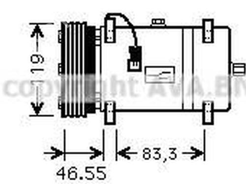 Used AC compressor AC compressor PEUGEOT 306 Hatchback (7A, 7C, N3, N5) 2.0 HDI 90 (90 hp) 34407840 34407840