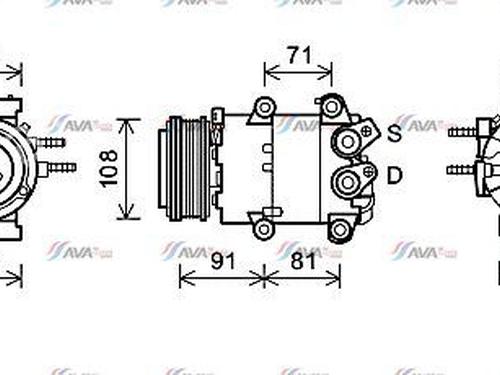 AC compressor FORD FIESTA VI (CB1, CCN) 1.25 | BP30978307M34 - Image 2