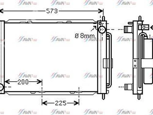 Køler RENAULT TWINGO II (CN0_) 1.2 16V (CN04, CN0B) (75 hp) 29928971