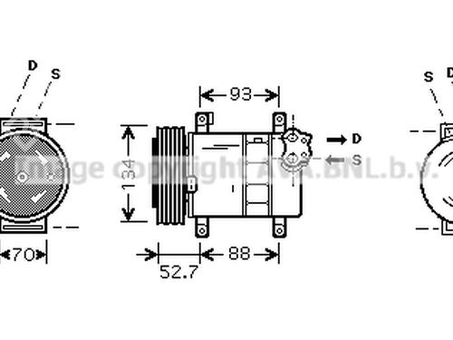 Used AC compressor FIAT STILO (192_) 1.9 JTD (192_XF1A) (80 hp) 26630554