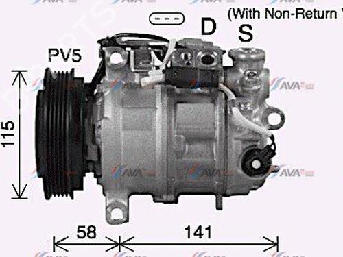 AC-Kompressor MERCEDES-BENZ A-CLASS (W176) A 200 CDI / d (176.008) (136 hp) 24972661