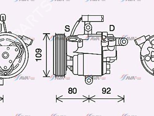 Used AC compressor AC compressor CITROËN C1 II (PA_, PS_) 1.0 VTi 72 (72 hp) 36145541 36145541