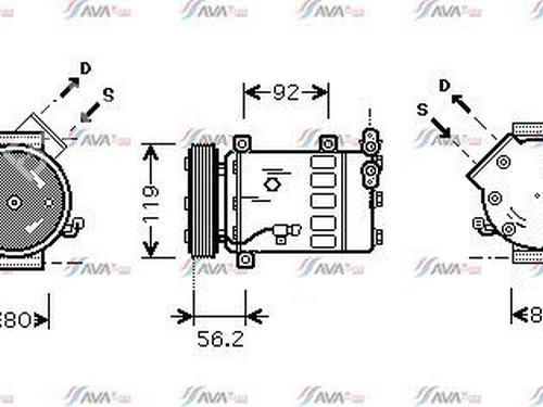 Used AC compressor AC compressor CITROËN C2 (JM_) 1.4 HDi (68 hp) 32510451 32510451