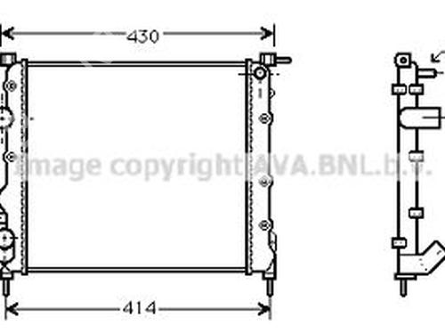 Water radiator RENAULT CLIO II (BB_, CB_) 1.2 (BB0A, BB0F, BB10, BB1K, BB28, BB2D, BB2H, CB0A,... | BP21833545M31 