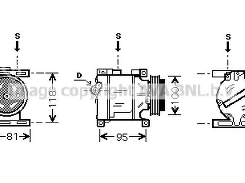 Used AC compressor FIAT 500 (312_) 1.2 (312AXA1A) (69 hp) 26622460