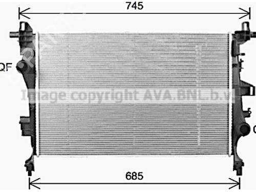 Used Water radiator FIAT 500X (334_) 1.6 D Multijet (334AXA1B, 334AXA11) (120 hp) 26624133