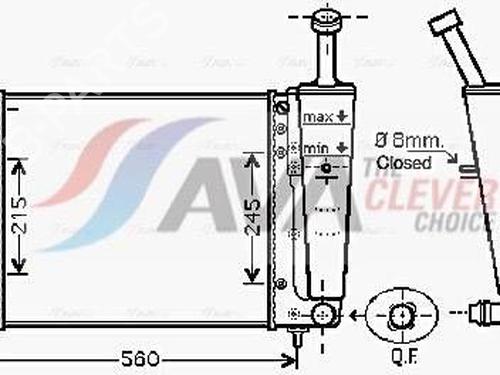Used Water radiator FIAT 500 (312_) 1.2 (312AXA1A) (69 hp) 26631601