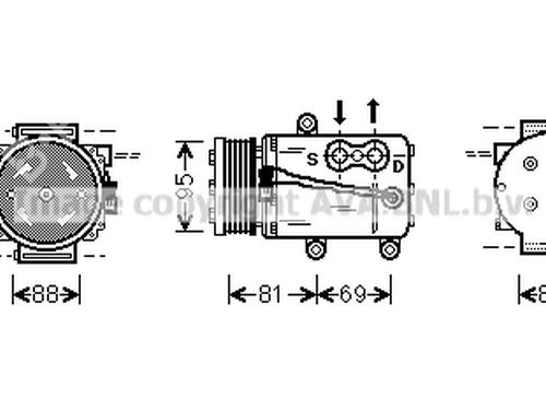Used AC compressor FORD FIESTA V (JH_, JD_) 1.3 (69 hp) 26631290