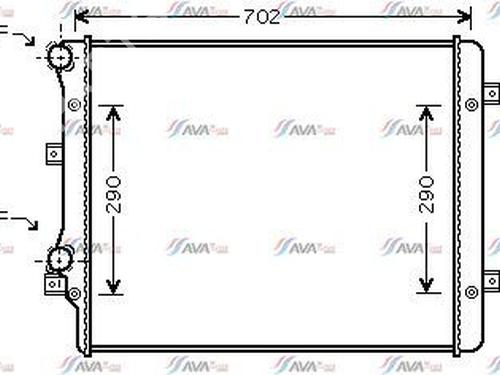 Used Water radiator VW TOURAN (1T1, 1T2) 1.9 TDI (90 hp) 29901091
