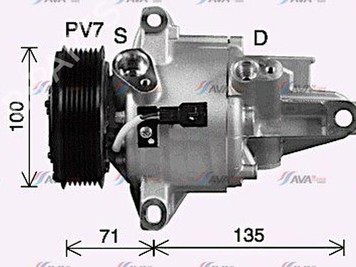 Used AC compressor DACIA LOGAN MCV II TCe 90 (K8M1, K8MA, K8AC) (90 hp) 25019499