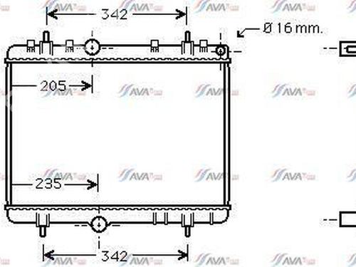 Radiateur à eau PEUGEOT 407 (6D_) 2.0 (6DRFNB, 6DRFNE) (136 hp) 31865021