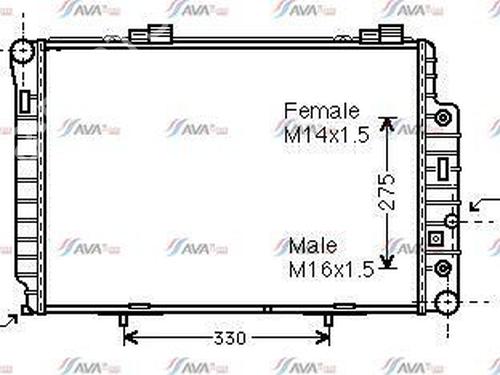 Used Water radiator Water radiator MERCEDES-BENZ C-CLASS (W202) C 180 (202.018) (121 hp) 26701007 26701007