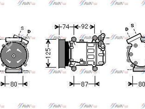Used AC compressor AC compressor RENAULT MODUS / GRAND MODUS (F/JP0_) 1.5 dCi (FP0G, JP0G) (68 hp) 30978398 30978398