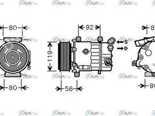 Klimakompressor für CITROËN C3 II (SC_) 1.4 VTi 95 (95 hp) 30949218
