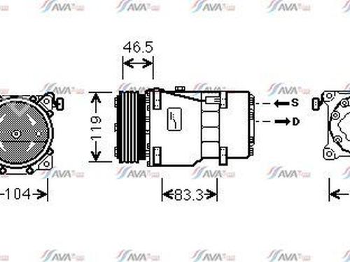 AC Kompressor PEUGEOT 406 Coupe (8C) 2.2 HDI (133 hp) 26537720