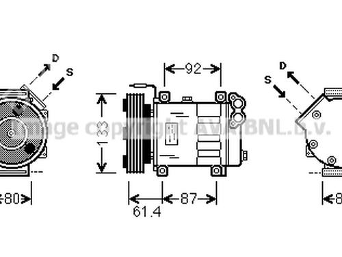 AC compressor RENAULT LAGUNA I (B56_, 556_) 2.2 D (B56F/2) | BP24008061M34 