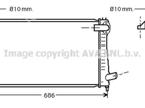 Water radiator CITROËN XANTIA Break (X1_, X2_) 2.0 HDI 109 | BP20203343M31 