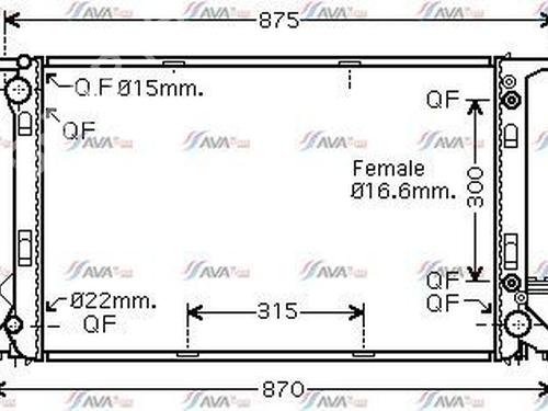 Used Water radiator Water radiator AUDI A5 (8T3) 2.7 TDI (190 hp) 32787887 32787887