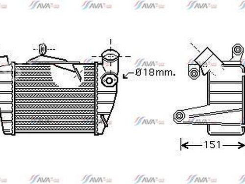 Intercooler SEAT IBIZA III (6L1) 1.9 TDI (131 hp) 32276043