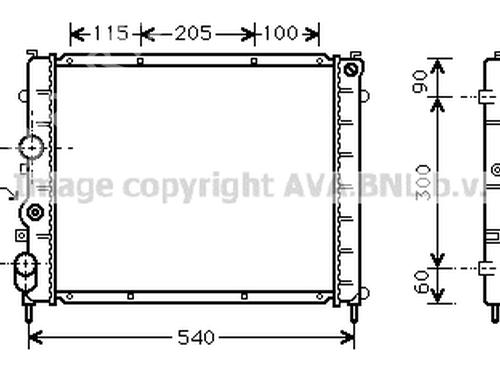 Water radiator RENAULT KANGOO (KC0/1_) D 65 1.9 (KC0E, KC02, KC0J, KC0N) | BP20203109M31 
