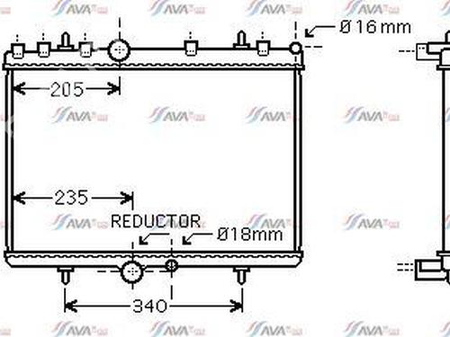 Used Water radiator PEUGEOT 407 (6D_) 2.0 HDi 135 (6DRHRH, 6DRHRE, 6DRHRG, 6DRHRJ) (136 hp) 28207348