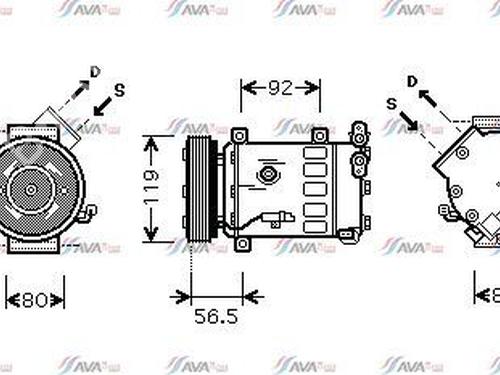 Used AC compressor PEUGEOT 5008 (0U_, 0E_) 1.6 HDi (112 hp) 29263328