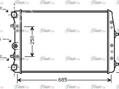 Used Water radiator VW POLO (9N_, 9A_) 1.4 TDI (70 hp) 24971941