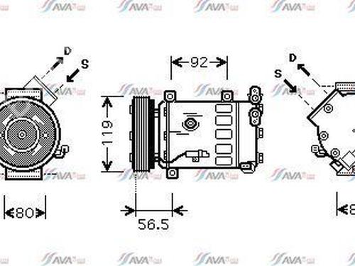 Used AC compressor PEUGEOT 407 (6D_) 1.6 HDi 110 (6D9HZC, 6D9HYC) (109 hp) 32632649