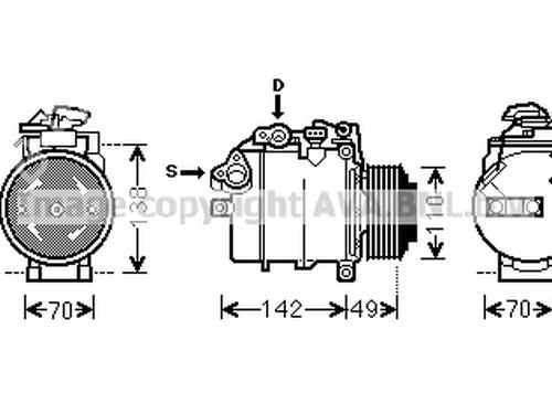 AC-Kompressor BMW 1 (E87) 116 d (116 hp) 19742338
