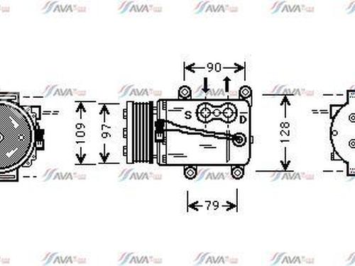 AC compressor FORD FIESTA V (JH_, JD_) 1.4 16V | BP30978405M34