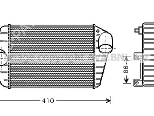 Ladeluftkühler für FIAT STILO (192_) 1.2 16V (192_XA1B) (80 hp) 21833054