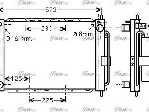 Radiateur à eau RENAULT CLIO III (BR0/1, CR0/1) 1.5 dCi (C/BR0G, C/BR1G) (68 hp) 31795683