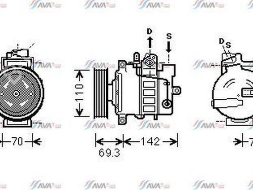 Used AC compressor AC compressor VW PHAETON (3D1, 3D2, 3D3, 3D4, 3D6, 3D7, 3D8, 3D9) 6.0 W12 4motion (420 hp) 39732072 39732072