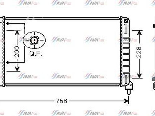 Used Water radiator FIAT DOBLO MPV (119_, 223_) 1.3 D Multijet (84 hp) 30723373