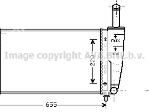 Water radiator FIAT PUNTO (188_) 1.2 16V 80 (188.233, .235, .253, .255, .333, .353, .639,... | BP20201507M31 