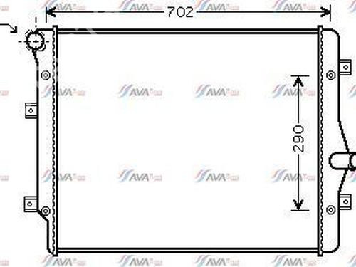 Used Water radiator Water radiator VW TOURAN (1T1, 1T2) 2.0 TDI 16V (140 hp) 39697801 39697801
