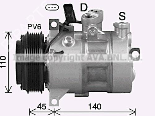 AC compressor MERCEDES-BENZ VITO Van (W447)  | BP26625712M34 