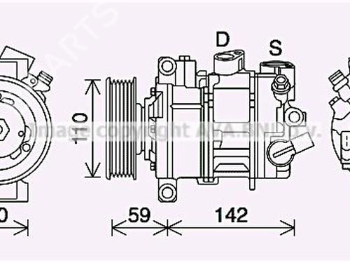 Used AC compressor AC compressor VW POLO V (6R1, 6C1) 1.8 GTI (192 hp) 34385645 34385645
