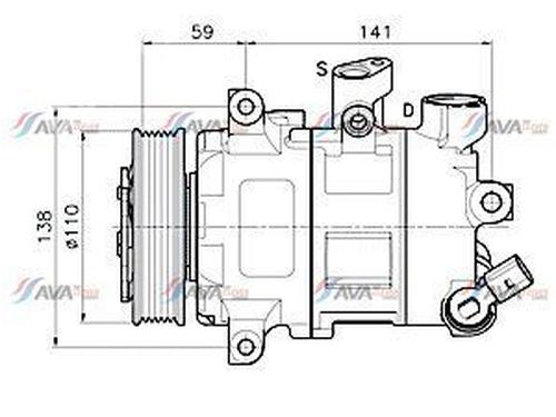 Used AC compressor AC compressor SEAT IBIZA IV (6J5, 6P1) 1.6 TDI (90 hp) 34385610 34385610