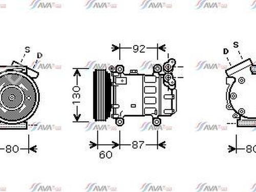 Used AC compressor AC compressor RENAULT CLIO II (BB_, CB_) 1.9 dTi (B/CB0U) (80 hp) 32510426 32510426