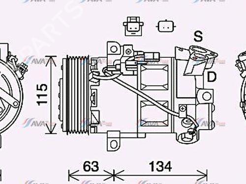 Used AC compressor AC compressor RENAULT CAPTUR I (J5_, H5_) 0.9 TCe 90 (90 hp) 33750005 33750005