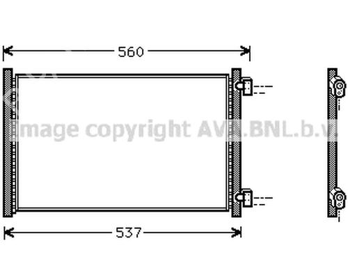 AC-Kondensator FIAT PUNTO (188_) 1.2 16V 80 (188.233, .235, .253, .255, .333, .353, .639,... (80 hp) 19712328