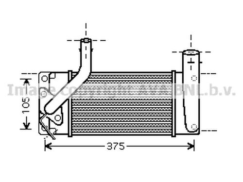 Intercooler TOYOTA AURIS (_E15_) 1.4 D-4D (NDE150_, NDE150R) (90 hp) 19742328