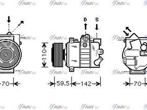 Used AC compressor VW PASSAT B6 Variant (3C5) 2.0 TDI (136 hp) 29263342