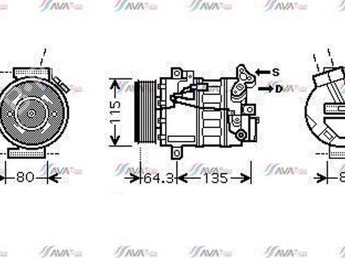 Used AC compressor RENAULT LAGUNA III (BT0/1) 2.0 dCi (BT07, BT0J, BT14, BT1A, BT1S) (131 hp) 26592929