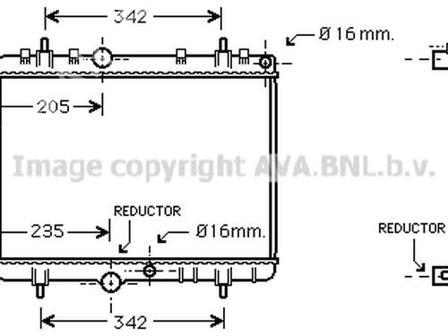 Water radiator PEUGEOT 407 (6D_) 2.0 HDi 135 (6DRHRH, 6DRHRE, 6DRHRG, 6DRHRJ) | BP24010364M31 